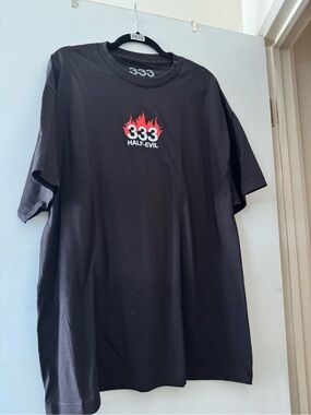 Men's Half Evil Black Graphic Tee